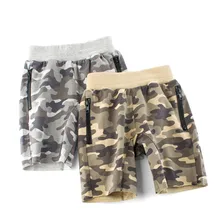 Детские летние камуфляжные повседневные шорты на молнии камуфляжные повседневные эластичные шорты на молнии для маленьких мальчиков штаны 40