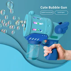 Machine à bulles automatique pour enfants, appareil à bulles pour intérieur et extérieur, forme de pistolet, souffleur de bulles excitant, cadeau d'occasion, récompense 