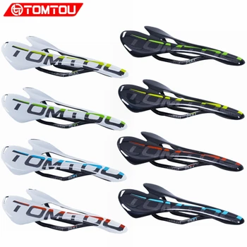 

TOMTOU Full 3K Carbon Fiber Bicycle Saddle Road/MTB Bike Parts Carbon Saddle Seat Glossy Ultralight 115g Maximum Load 150kg