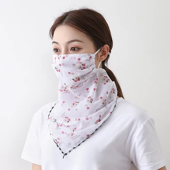 

1/3pcs Outdoor Chiffon Scarf Shawl Veil Face Neck Protection Cover Handkerchief 48*48cm Half Face Mouth Cover Scarves
