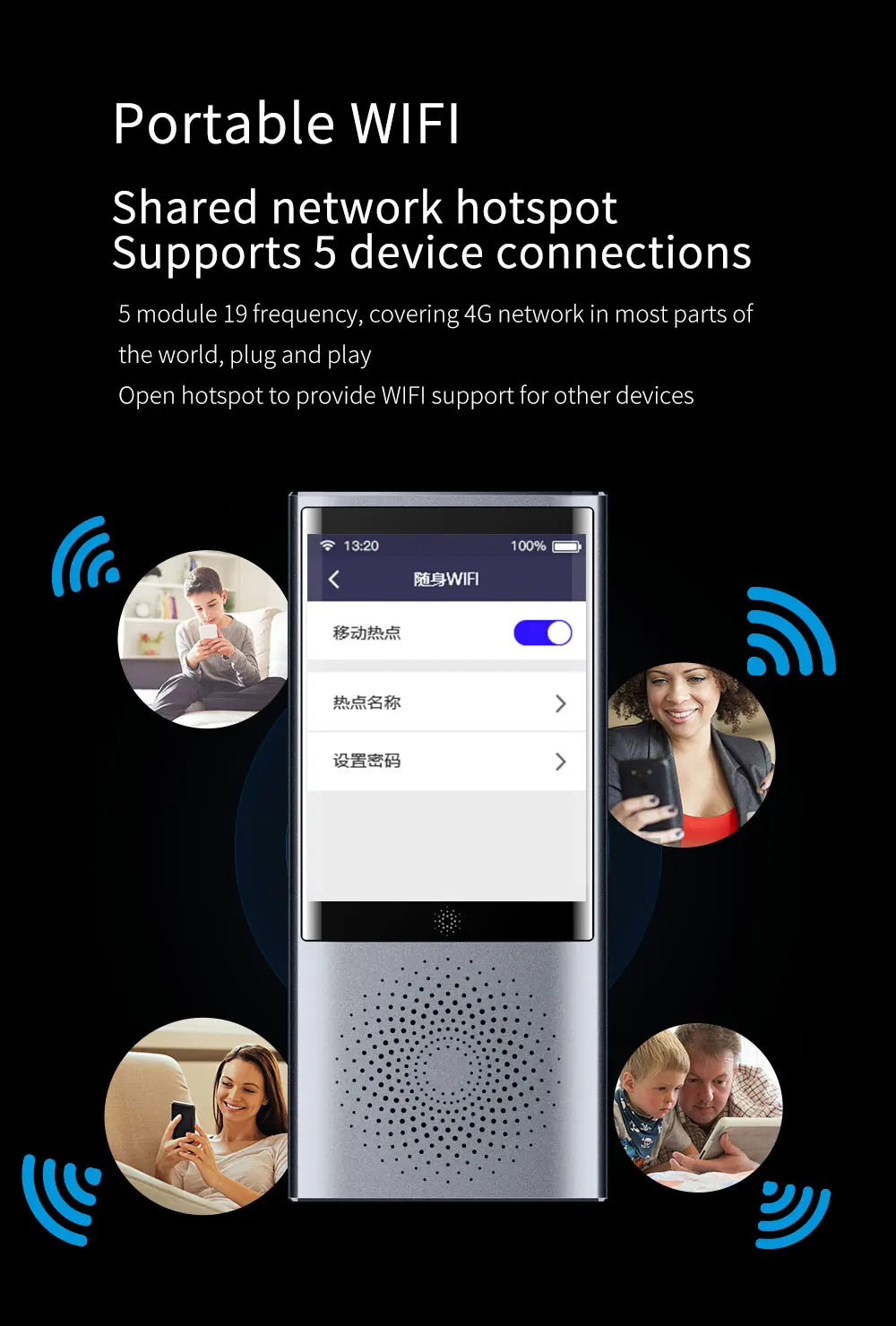 Boeleo W1 AI Voice Photo Translator 2," сенсорный экран 4G wifi 8 Гб памяти 2080 мАч 77 языков путешествия бизнес OTG перевод