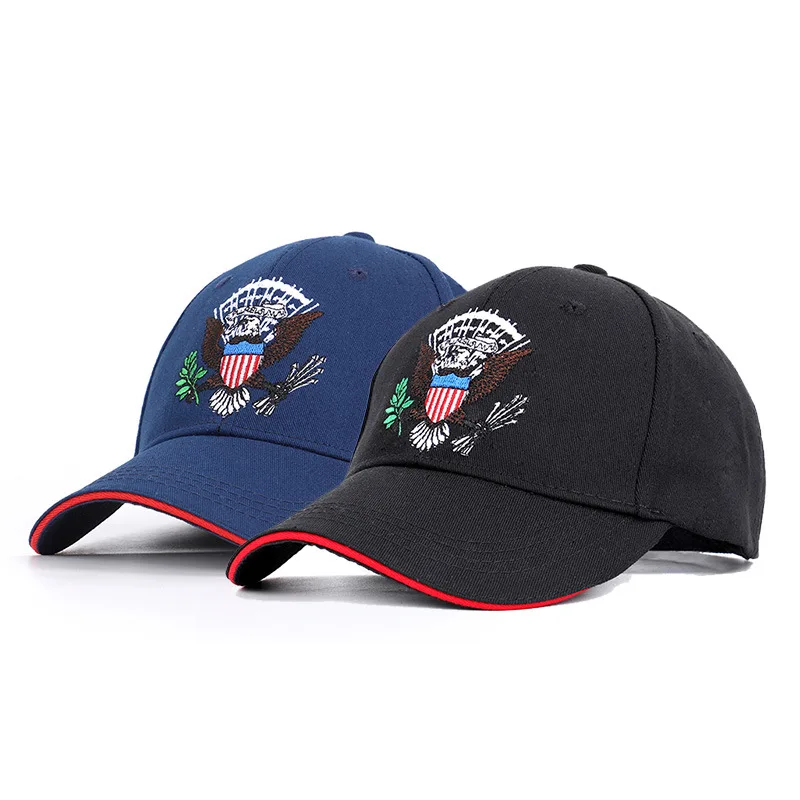 

Spring 2019 New Eagle Embroidered Baseball Cap Fashion Hat Couple Duck Tongue Cap Embroidered Sunshade Cap
