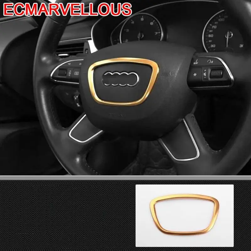 

Steering Wheel Automobile Decorative Modified Chromium Car Styling Accessory Protecter Covers Sticker Strip 17 18 19 FOR Audi Q7