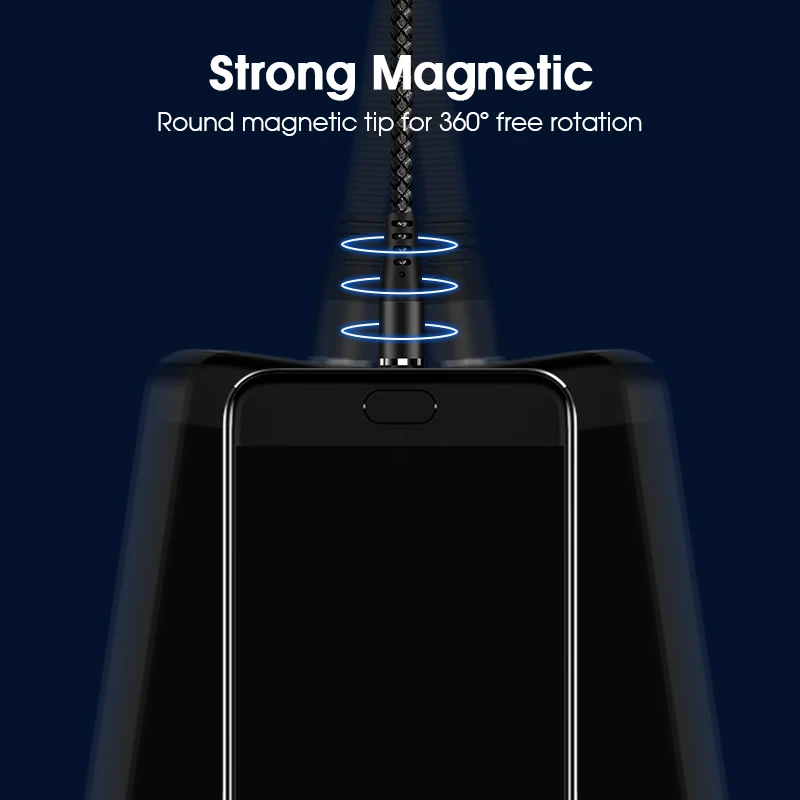 Магнитный зарядный кабель Vothoon 2.4A Micro USB C для iphone 11Pro Xs 8 Samsung Xiaomi магнитное зарядное