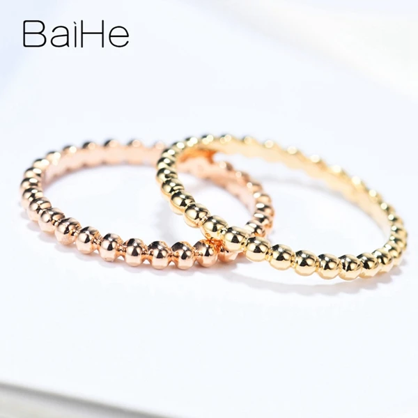BAIHE Solid 14K белое золото(AU585) сертифицированные помолвки и свадебные женские модные ювелирные изделия Элегантные уникальные модные Подарочные Кольца