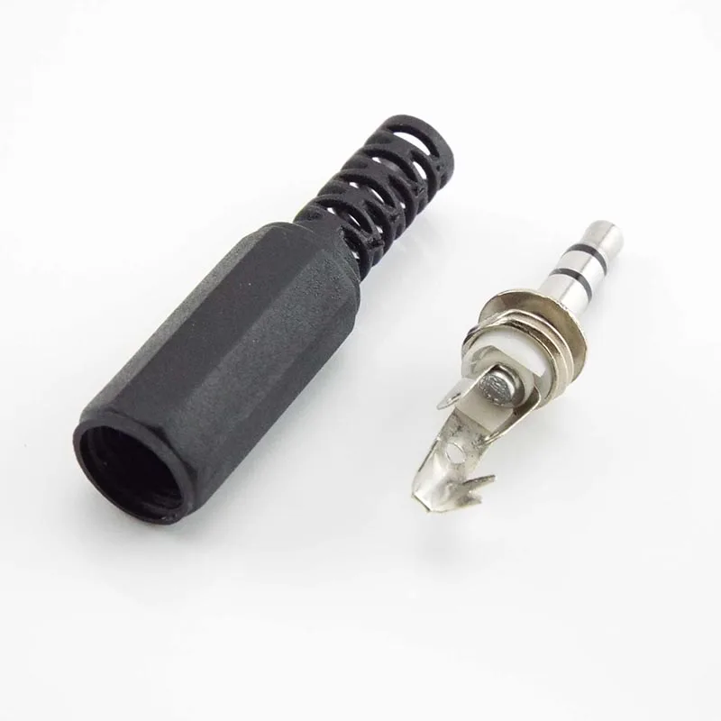 3.5mm RCA Plug 2 3 4 Pole Mono Stereo Audio Video Dual Plug Headphone Cable Wire Connector For Headphone Socket