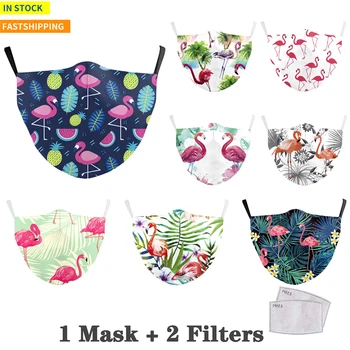 

Mouth Mask Face Flamingo print Adults Breathable Windproof Dust-proof Masks Reusable Unisex Fabric Proof Flu Muffle Mask