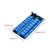 16 Channel Relay Housing Module with Optocoupler DC 5V 12V LM2576 Power Relay