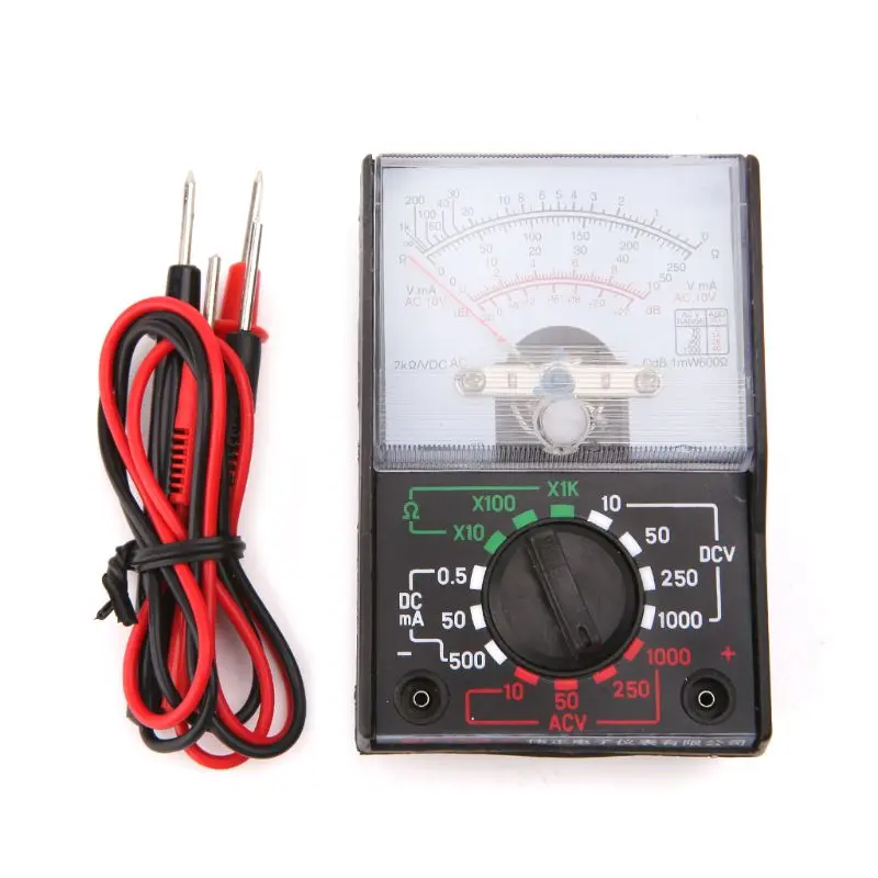 

DC/AC 1000V Voltmeter 250mA Ammeter 1K Resistance Meter Analog Multimeter Tool X4YD