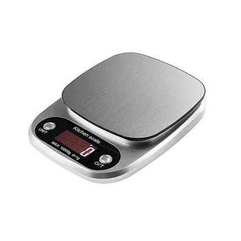

3/5/10kg Kitchen Food Scale Digital Household Electronic Multifunction Weight Precise Platform Scale Tools Batteries Silver