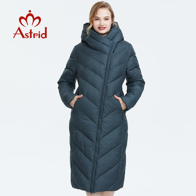 

Astrid 2019 Winter new arrival down jacket women with a hood loose clothing outerwear quality thick cotton fashion coat AR-7053