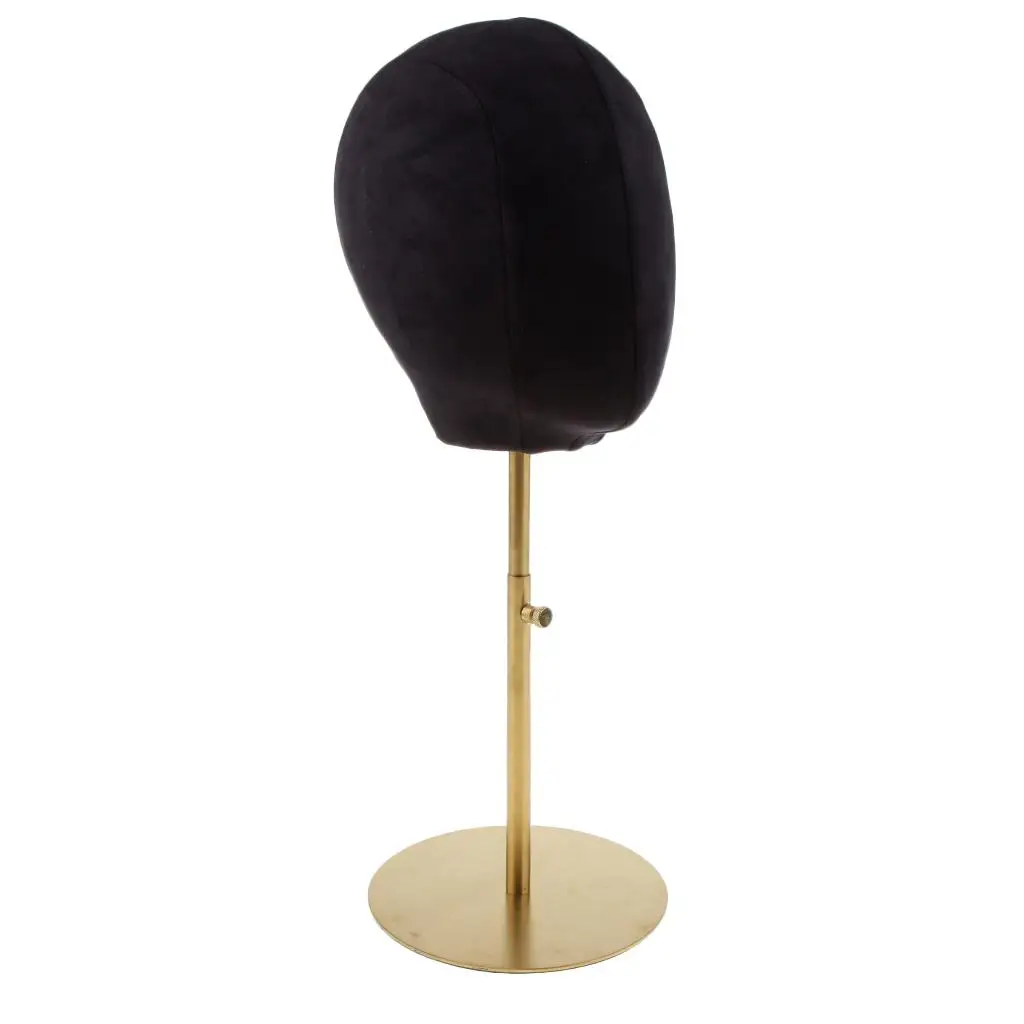 21in Mannequin Head Cork Suede Head Wig Hat Making Display Adjustable Stand