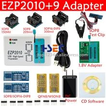 Adaptador de teste universal ezp2013, ezp2019 bios spi eeprom + 9 adaptador sop clipe de teste sopic8 150mil 200mil sop16 1.8 tomada v