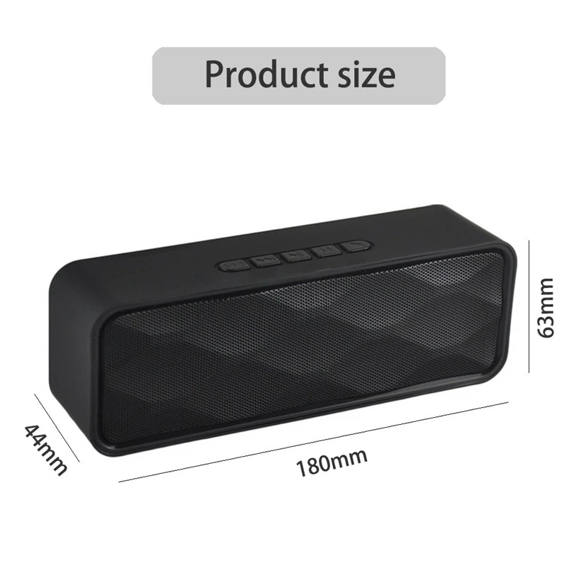 Портативный Настольный Bluetooth динамик ABS Hi-Fi стерео звуковая коробка богатый бас громкоговоритель Громкая связь вызова, USB палка, TF карта, AUX