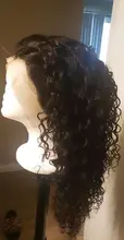 Peluca brasileña de ondas profundas prearrancada, peluca con malla frontal y pelo de bebé, 13x4, para mujeres negras