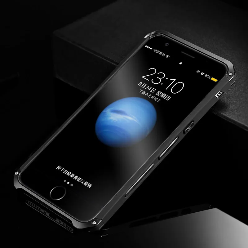 Для iPhone 6 plus чехол Роскошный элемент чехол для телефона ударопрочный металлический алюминиевый чехол с жесткой задней панелью