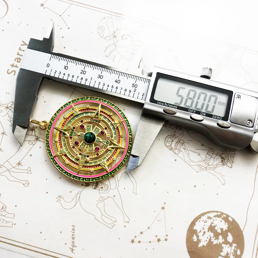 Pendants Golden Mythical Aztec Amulet,2020 New Jewelry Vintage 925 Sterling Silver Accessories Powerful Magic Gift For Women - Image 3