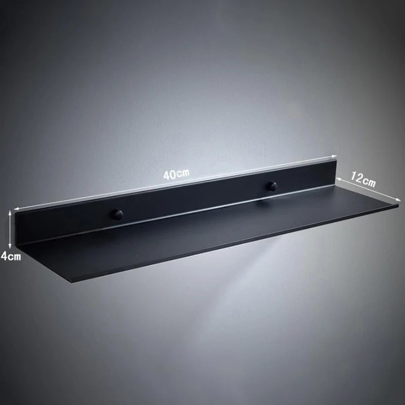 2 шт. в упаковке, алюминиевая черная полка для ванной комнаты, кухонная полка для душа, аксессуары для ванной комнаты, длина 40 см