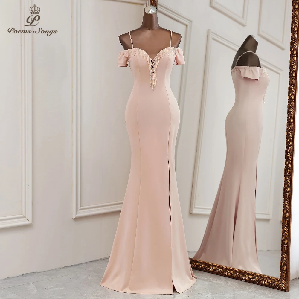 chinese dress ladies Spaghetti Strap Red Mermaid Wedding Dresses Trumpet Pageant Dress 6731 –  Viniodress