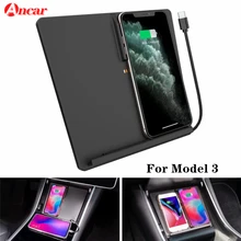 

ANCAR Wireless Charger For Tesla Model 3 2017 2018 2019 2020 Wireless Phone Charging Pad For Any Enable Phone(Pre-June 2020)