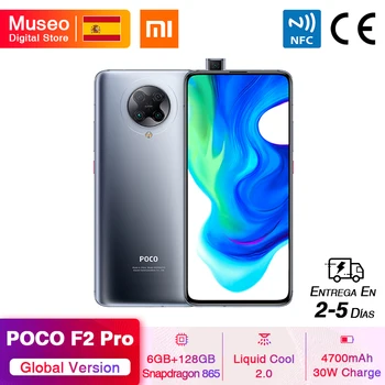 Перейти на Алиэкспресс и купить Глобальная версия Xiaomi POCO F2 Pro POCOPHONE F2 Pro 5G смартфон 6 ГБ 128 ГБ Snapdragon 865 64 мп Quad Cam 6,67 ''4700 мАч 30 Вт NFC