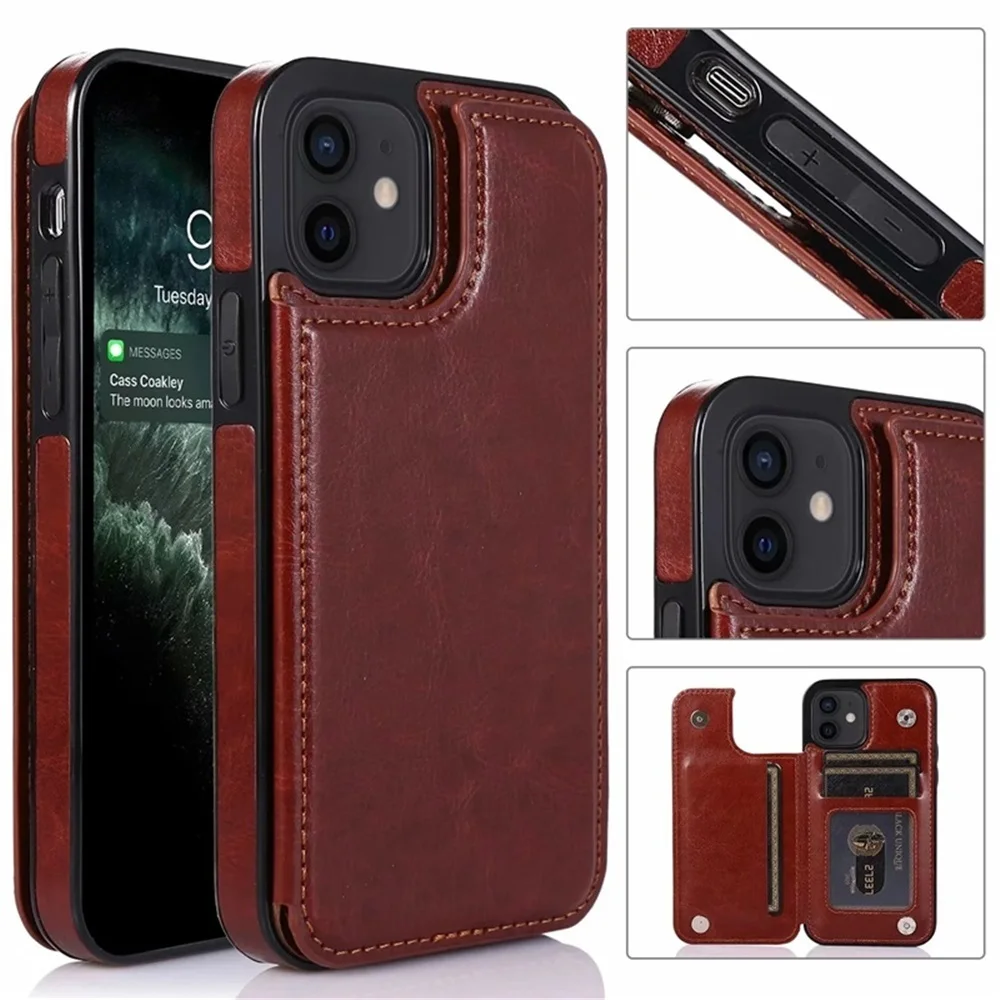 Étui portefeuille en cuir pour Samsung S21 S20 FE Ultra S10 Plus Flip Cover A72 A52 A42 A32 A12 A53 A21s Slots pour cartes Note 8_voghion.com