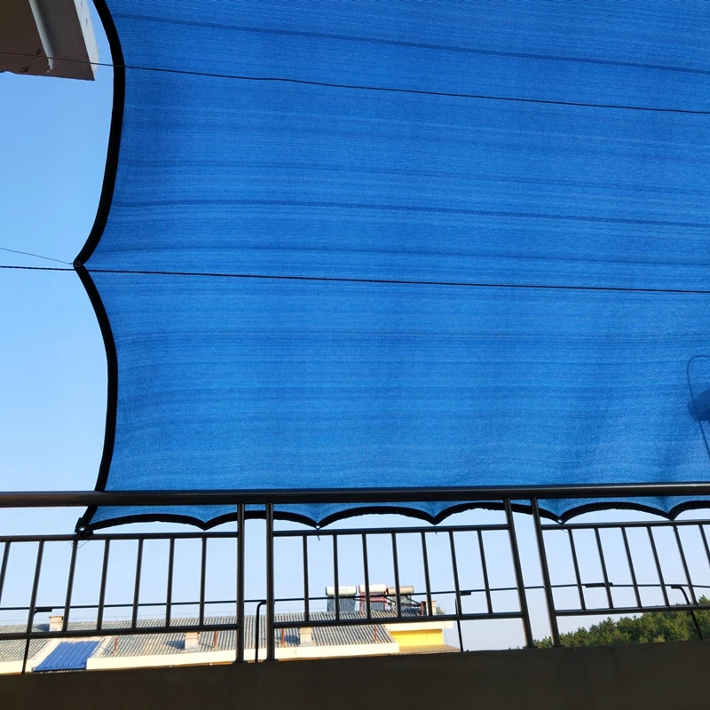 95% Good Blue Sun Shade Net Piscina Family Yard Garden Net Car Cover Balcone Fiori Portico Piante Pavione Guard Room