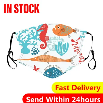 

10PCS Kids Face mouth Masks Washable Reusable Face Cover Fashion Printed Ice Silk Mask Breathable Mouth Mask Cover Mascarilla#3