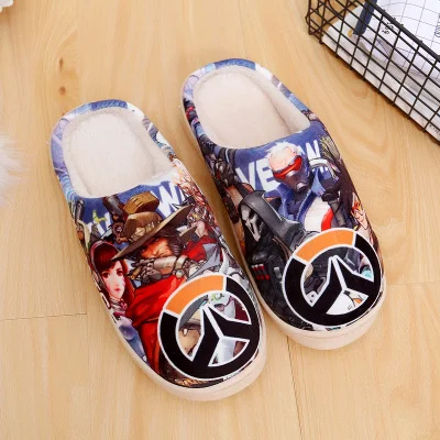 Coslony домашние тапочки с рисунком из мультфильма «Жемчуг дракона»; Pantufa; коллекция года; Сезон Зима; мужские и женские тапочки из хлопка для влюбленных - Цвет: 11