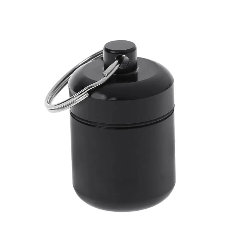 Mini Portable Aluminium Alloy Pill Box Carrying Bottle Case Noise Canceling Hearing Protection Earbuds Earplugs Whosale&Drosphip - Цвет: BK