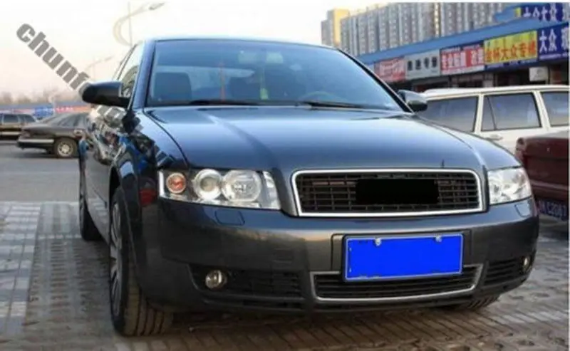 For Audi B6 02 03 04 05 Euro Rs4 Front Sport Mesh Grill S Line Black Rings Racing Grills Aliexpress