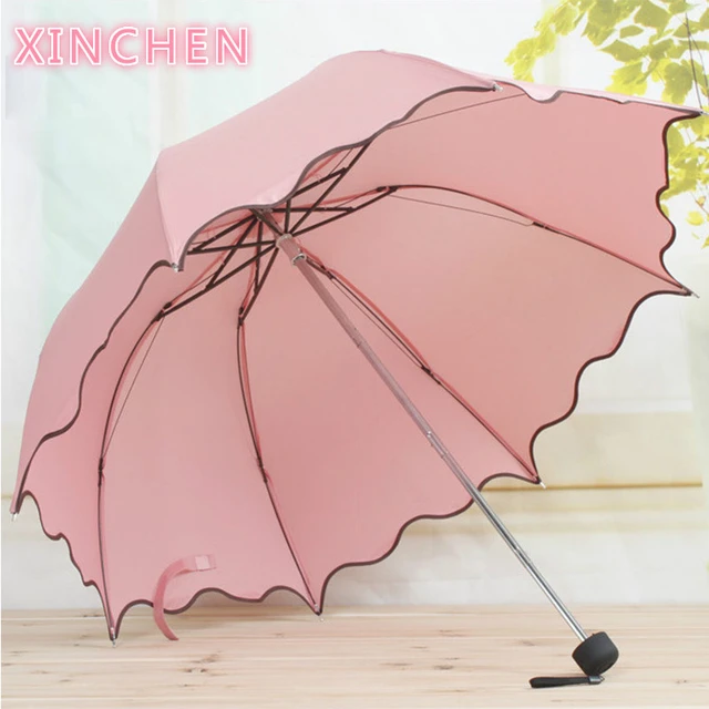 Paraguas de lluvia para mujer, sombrilla creativa de encaje de