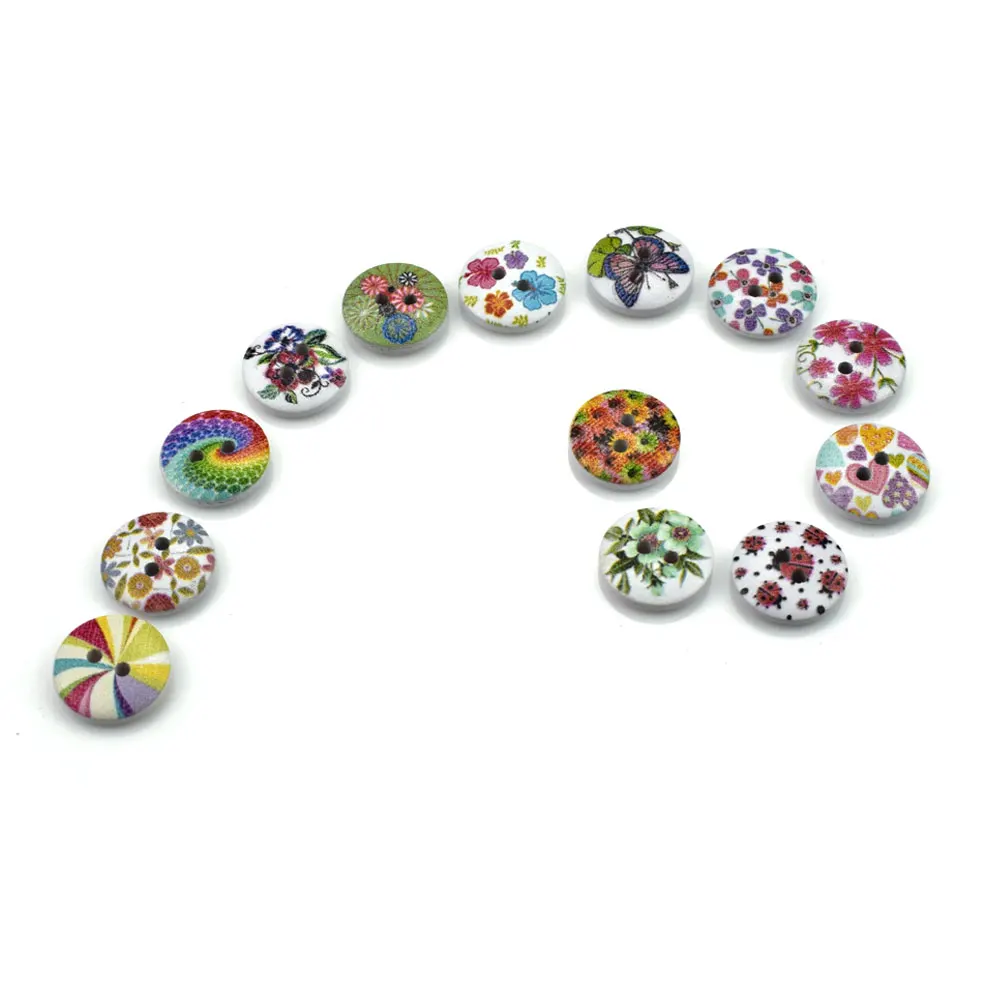 50 шт. деревянные пуговицы с 2 отверстиями ручная работа скрапбукинг аксессуары