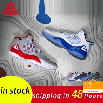 

PEAK Basketball Shoes Men plus size In Stock Outdoor Nonslip Sports Shoes Rebound Breathable Mesh Children Basketball Sneakers
