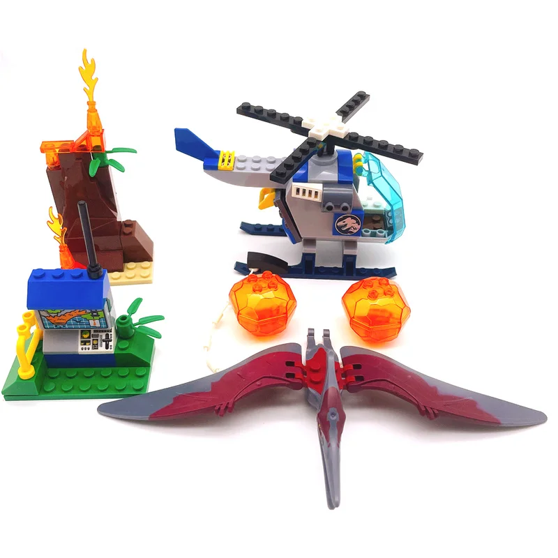 New Jurassic World Dinosaur 10918 Great Escape of Pterodactyl Building Blocks Brick Model Toy for Children Xmas Gifts 10756 | Игрушки и