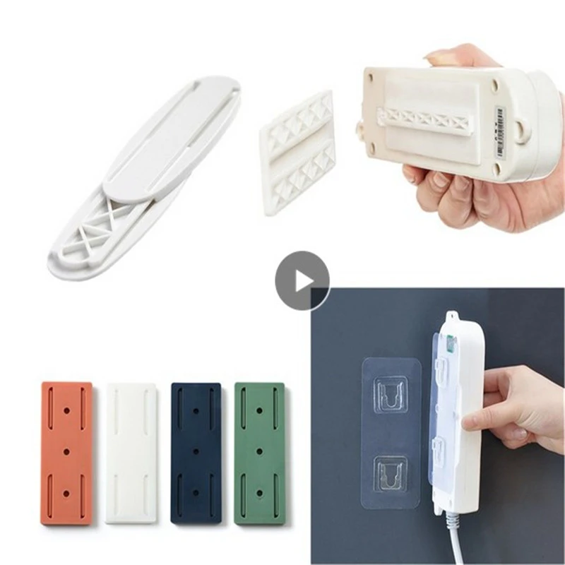 Plug Strip Fix Sticker Holder Seamless Punch-free Power Strip Q Plug Strip Fix Sticker Holder Seamless Punch-free Power Strip Q