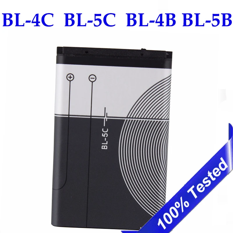 BL-5C BL-4C BL-4B батарея для Nokia BL 5C BL5C BL-5B 6100 6260 6300 6136S 5070 2630 C2-01 1110i BL 4C Аккумуляторы для мобильных телефонов