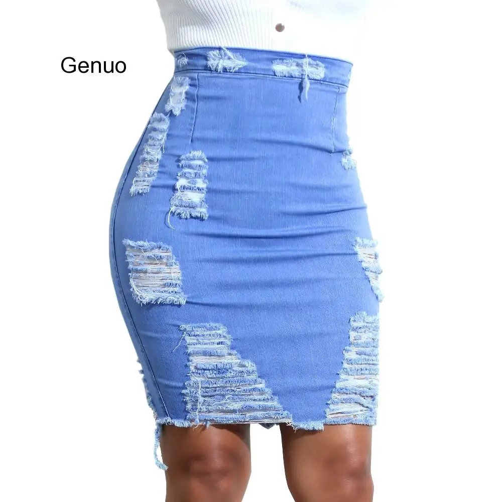 Denim Skirt Summer 2020 High Waist Hollow Out Mini Jean Skirt Streetwear Casual A-Line Women Demin Skirt Faldas Mujer Moda 2023 new jeans women s high waist loose street wide leg cargo pants trendy solid color demin pants women jeans