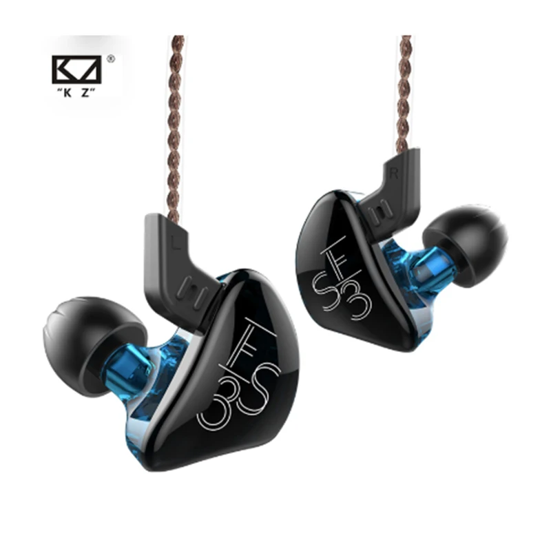 Прямая поставка KZ ES3 HIFI стерео спортивная Гарнитура спортивные наушники с