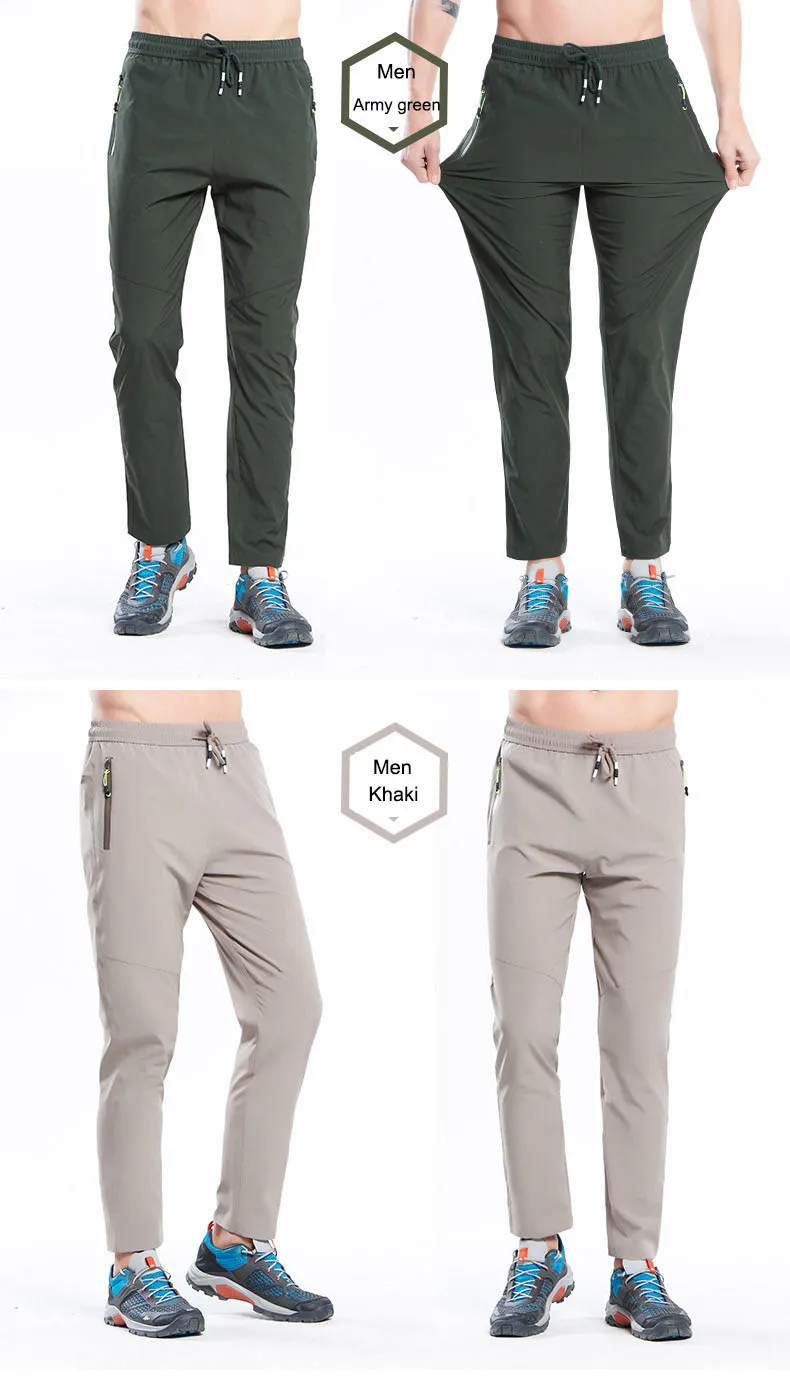 Походные брюки для мужчин и женщин, летние быстросохнущие брюки для кемпинга, альпинизма, треккинга, уличные высокоэластичные походные брюки для бега