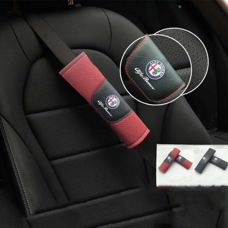 Полиуретановая защитная накладка на ремень безопасности для Alfa Romeo Giulia Giulietta Mito Stelvio Brera 147 156 159 автомобильный стиль