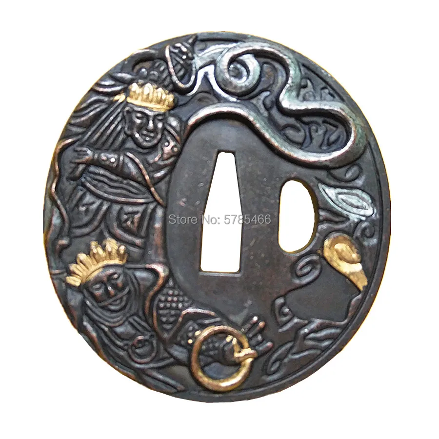 Комплект из сплава Tsuba Guard для японского самурайского меча катаны фитинги