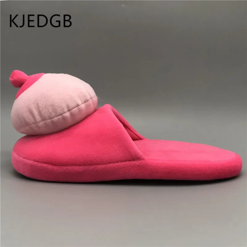 KJEDGB/Новинка года; Зимняя мужская обувь из хлопка; плюшевые теплые хлопковые тапочки; домашние тапочки с индивидуальным носком; пара тапочек