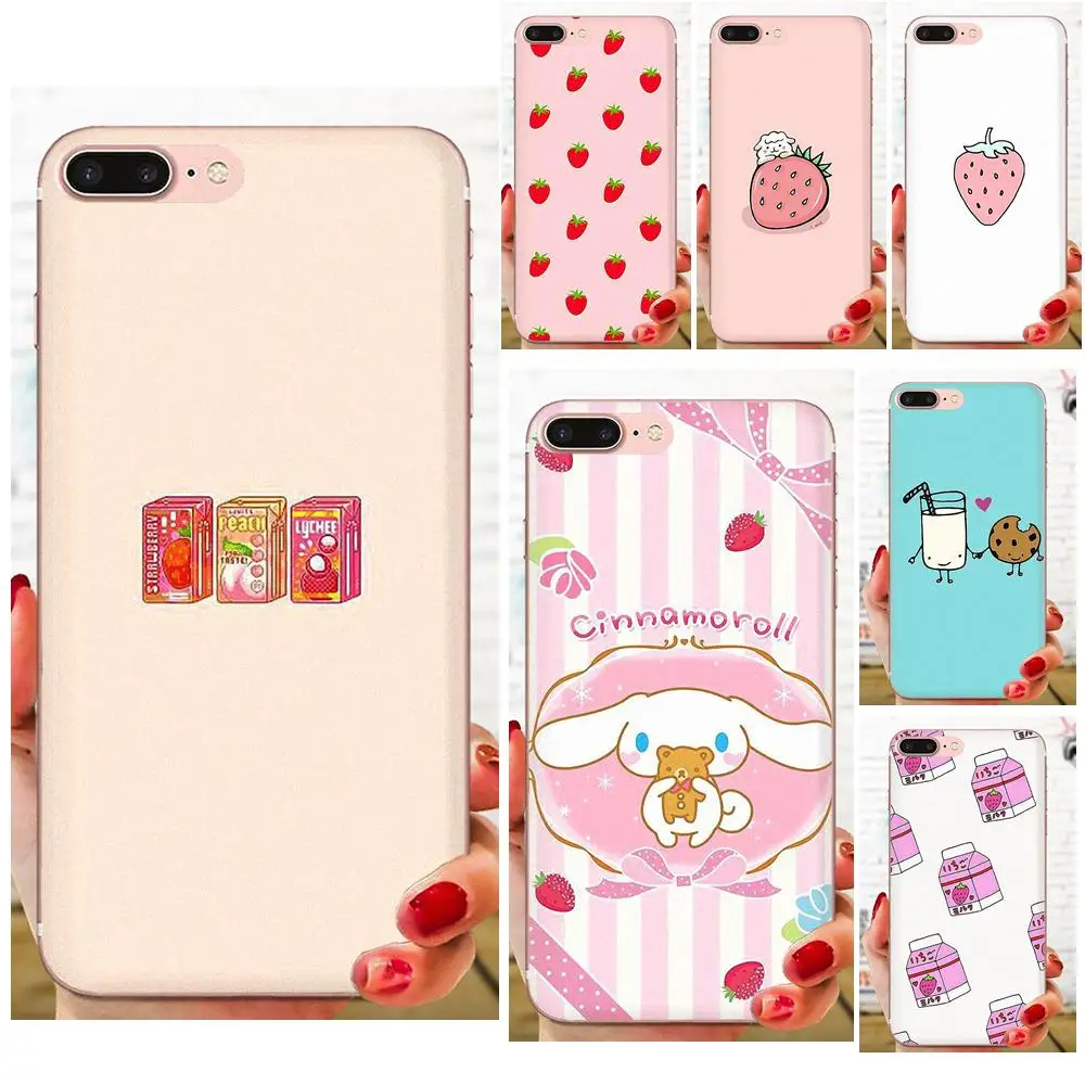 Pattern Phone Case Kawaii Japanese Strawberry Milk For Samsung Galaxy