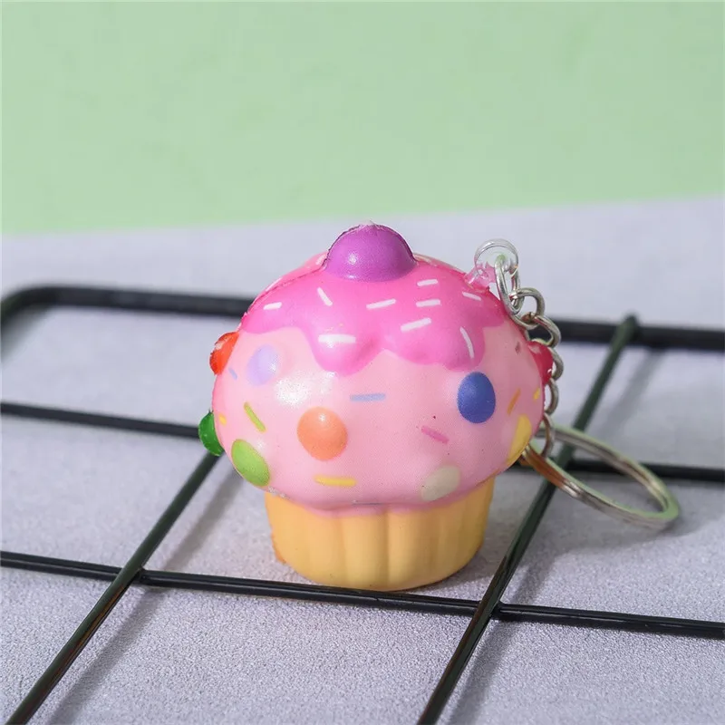 Kawaii очаровательны мороженое торт ароматический крем медленно брелок снятие стресса игрушка