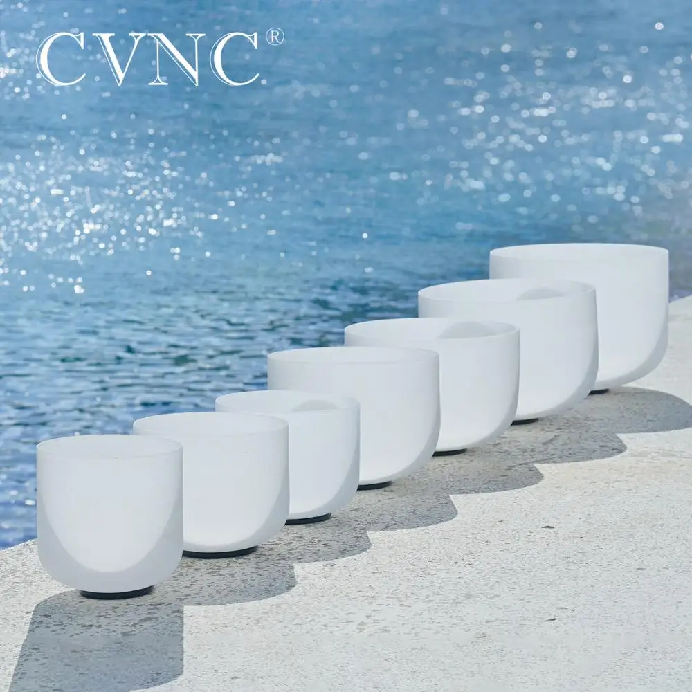 CVNC 6 12 дюймов Набор из 7 шт . Note CDEFGAB чакра Матовый Кварцевый Поющий