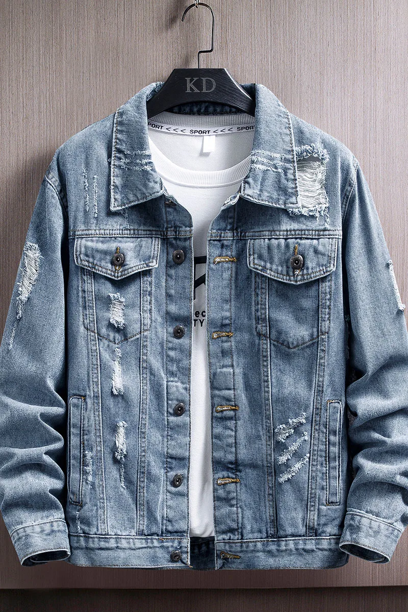 New Denim Jacket Men's Denim Clothing 