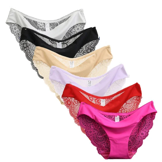 6 colors 5 шт./лот, S-XXL, 5 размеров, женское сексуальное нижнее белье, прозрачные женские кружевные трусики, бесшовные трусы, нижнее белье - Цвет: 6 colors