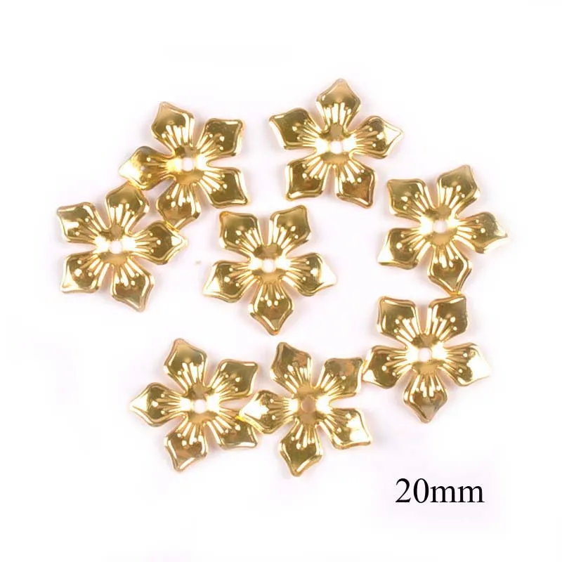 3 Gold Gold/silver/Bronze 10 Style Flowers Wraps Filigree Connectors For Scrapbooking Embellishments Metal Crafts Decor 20pcs YK0762 - Цвет: 3 Gold