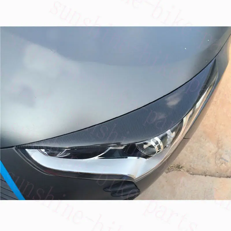 Для Hyundai Veloster 2011- углеродного волокна фары Светлые Коричневые декоративные 2 шт